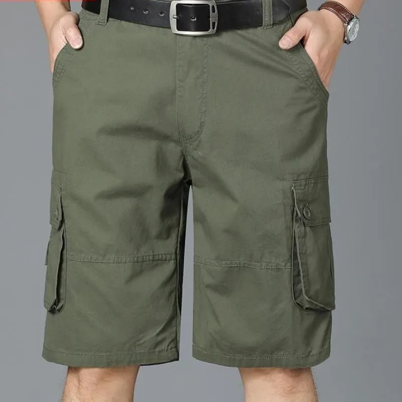 Fashion Five Division Trousers Summer Large Shorts Y2k Clothes Men's Loose Straight Sports Beach Multiple Pockets Vintage Pants