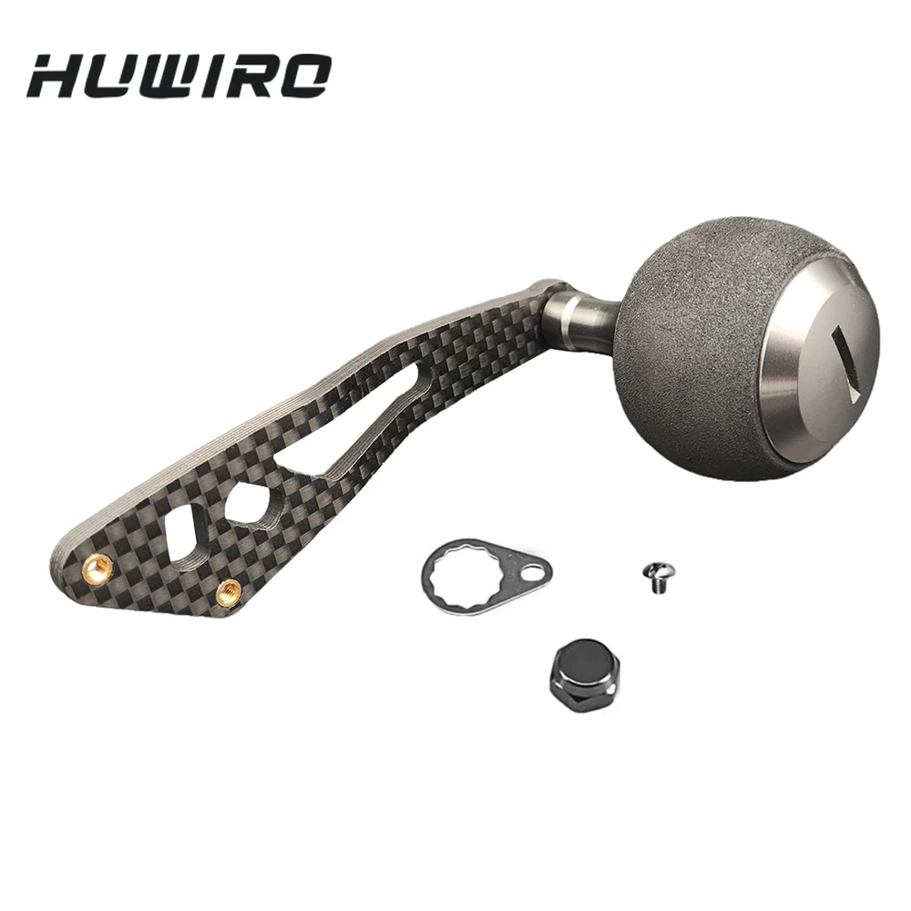 Fishing Tackle Accessory Lightweight Carbon Fiber Fishing Reel Handle with EVA Knob for Baitcasting Reel Fishing Accessories Sea Handle