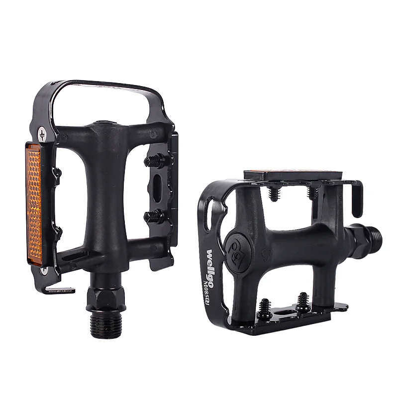 WELLGO M085 MTB Pedal Mountain Bike Bearing pedals Double DU Aluminum Alloy Bicycle Anti-skid Treadle Accessories Parts
