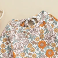 Baby Swimsuit Cute Summer Infant Baby Girls Swimwear Heart/ Flower Print Long Sleeve Ruffle Bathing Suit Children Beach Wear 6