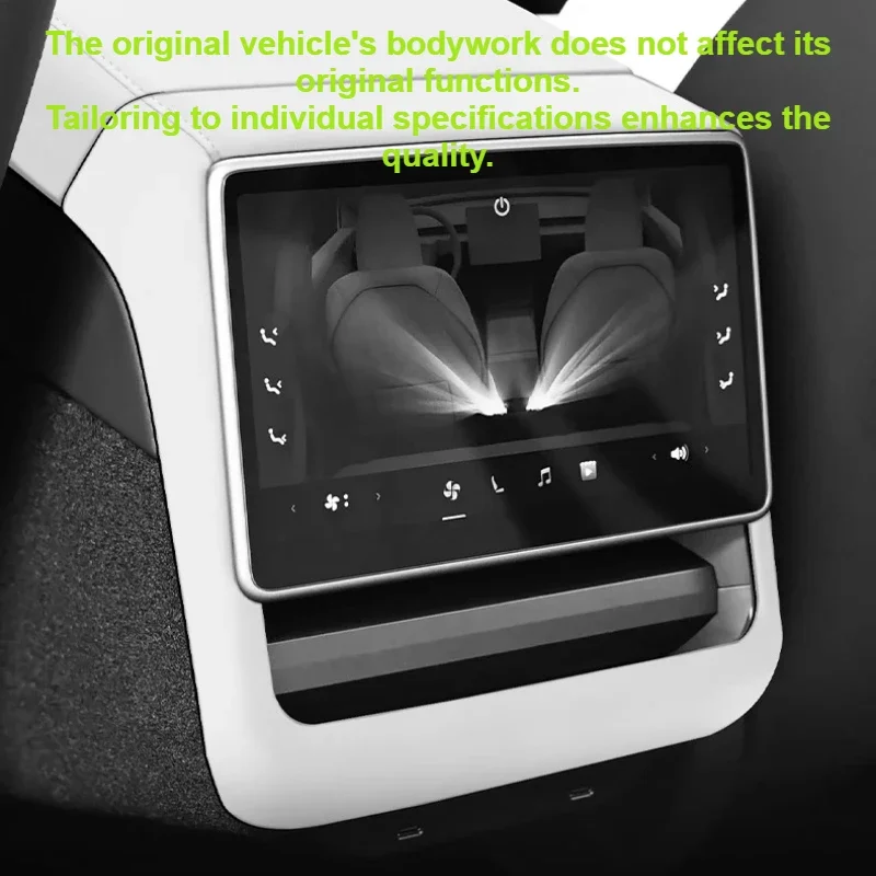 For Tesla Model Y Juniper/Model 3 2026 Up Rear Screen Frame Ventilation Mask Protector Cover Armrest Box Cover Pad Accessories