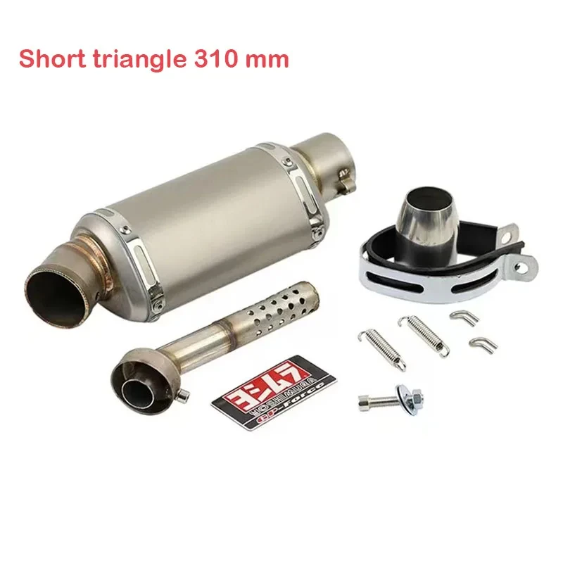 Motorcycle Exhaust Muffler Pipe 51mm Universal 310 370 440 mm 100cc-1000cc ATV GP Scooter For fz6 pcx125