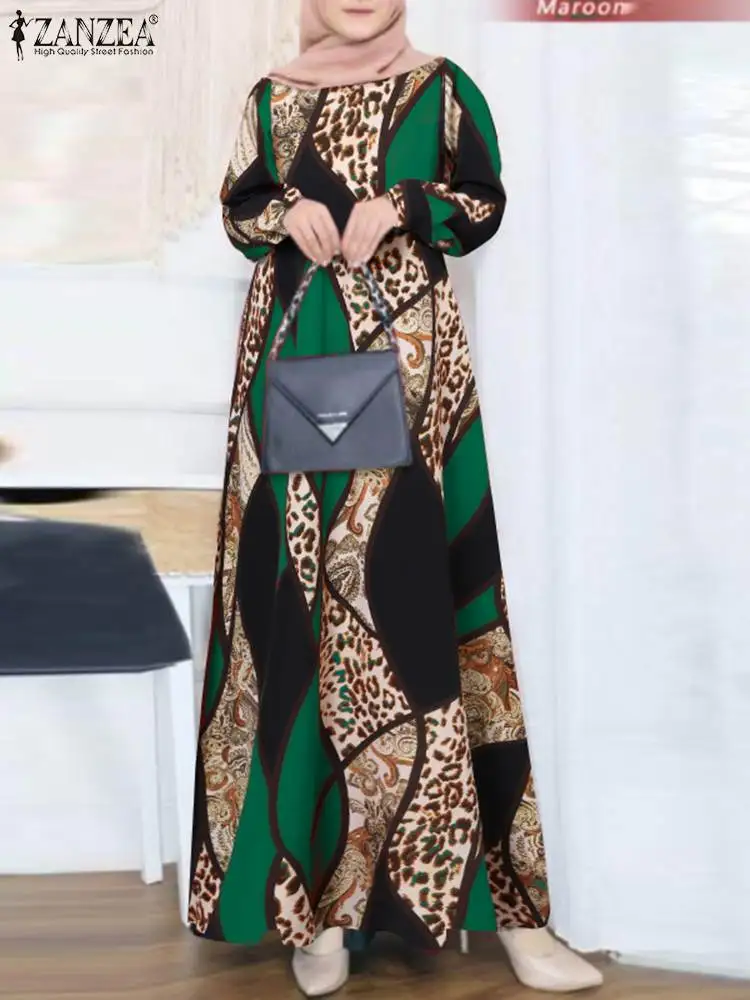 

Богемный длинный сарафан, длинное платье с принтом, Турция, абайя, большой размер