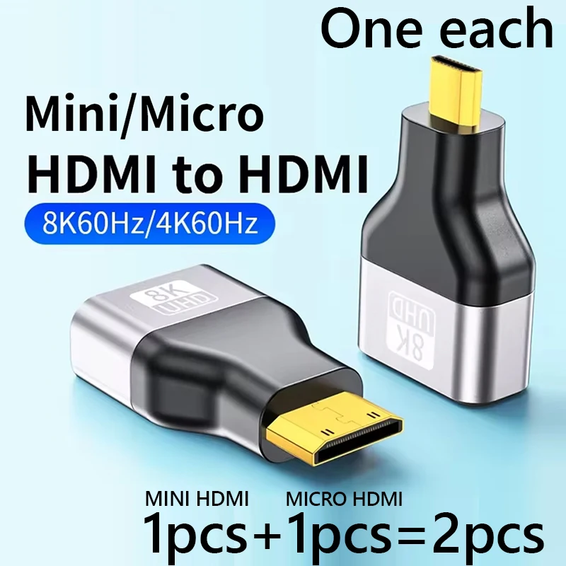 Ultra HD 8K@60Hz Mini Micro HDMI-Compatible Adapter Converter