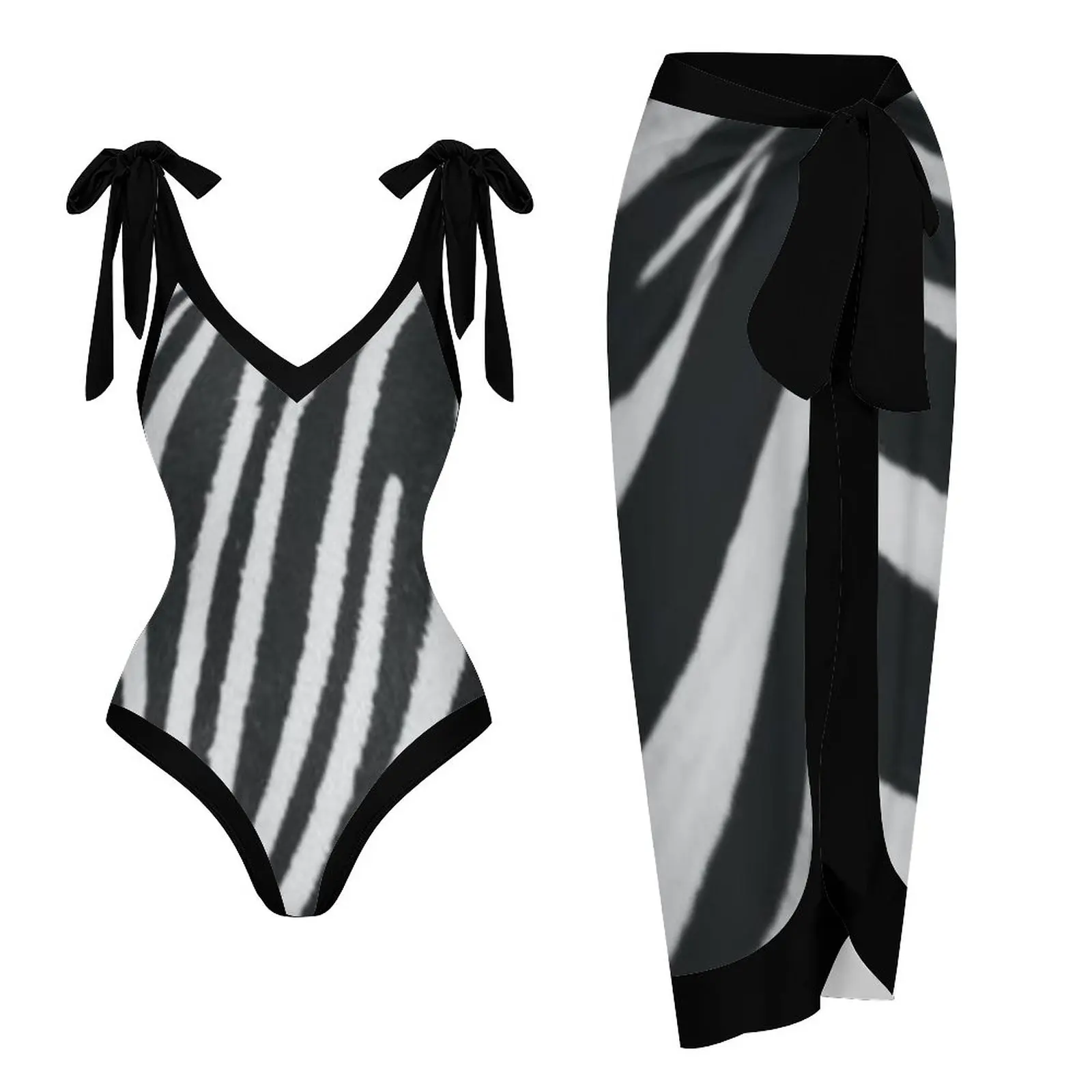 

Sexy Black Zebra Stripes Print Swimwear Female Swimsuits Closed Push Up Body Women's Swimming Wear Bathing Suits Bath Bather