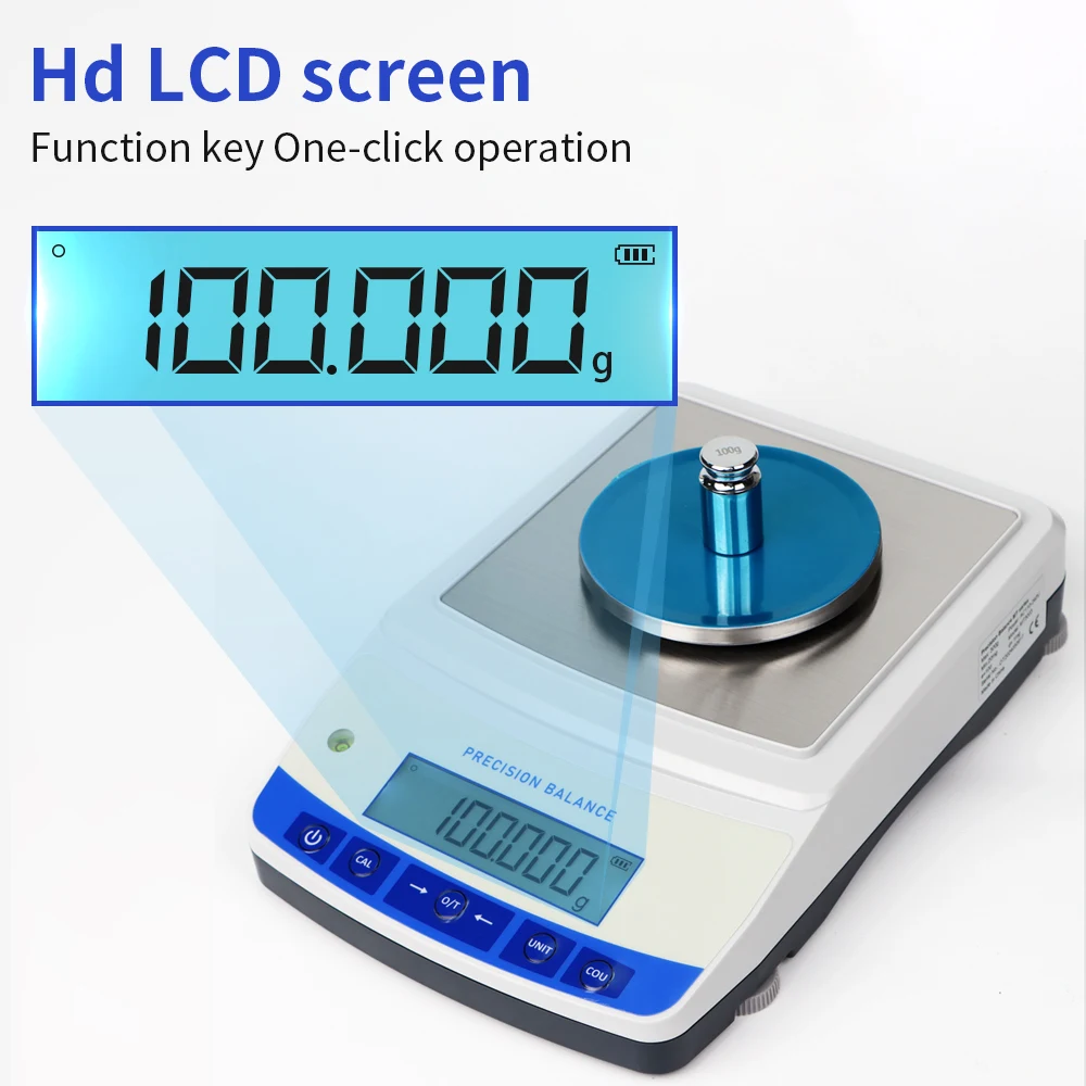 500G 0.001G Electronic Balance High Precision Analytical Balance Scale Lab Scale Kitchen Jewelry Weighing Scales EU Plug