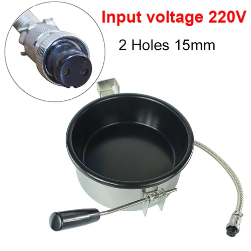 DMWD 상업 8 oz Hot Air Oil 팝콘 메이커 난방 Pot 손-마약 8 온스 전기 팝콘 기계 액세서리 부 25mm 5