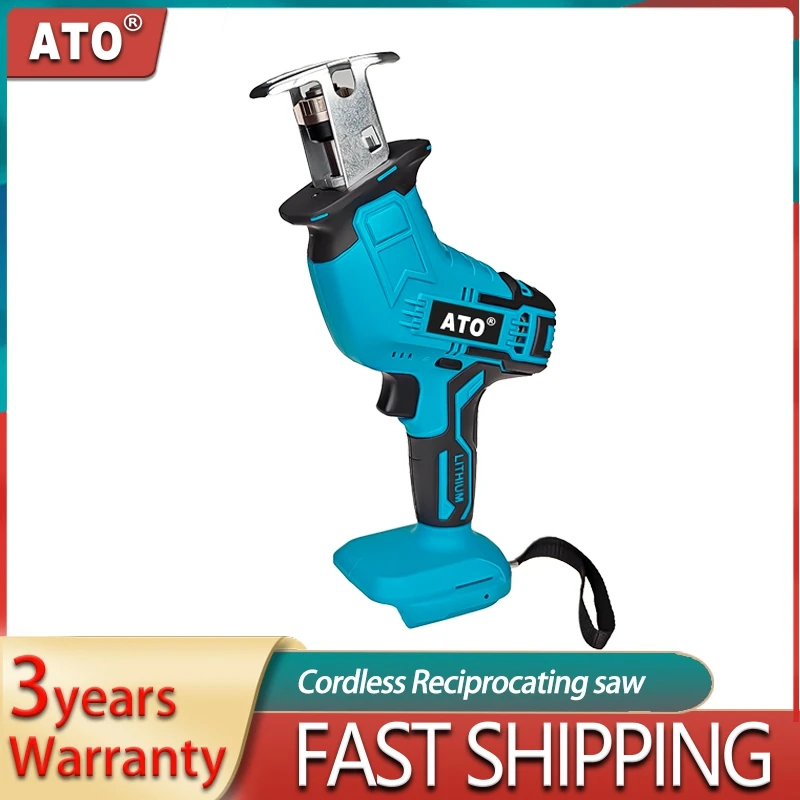 ATO Electric Reciprocating Saw Variable Speed Metal Wood Cutter Tool Cordless Saber Saw For Makita 18V Battery