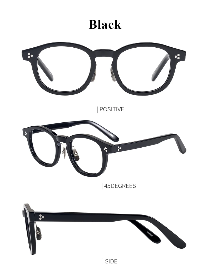 Japanische handgemachte Vintage Acetat Brillengestell für Männer Frauen Retro quadratische Brillen Top Qualität Unisex trendige Brillen – Detail 9