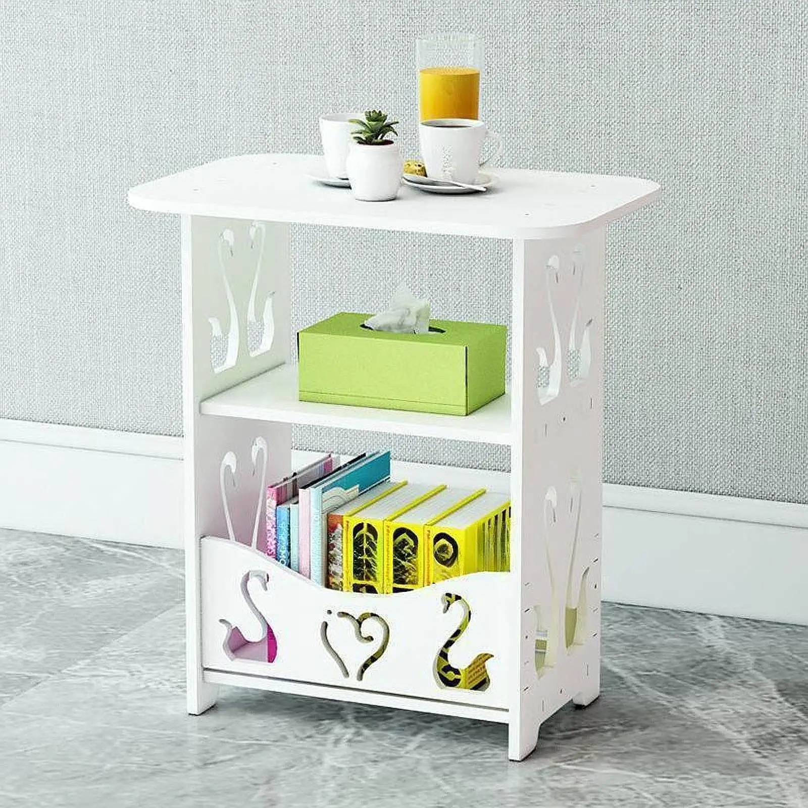 End Table Sofa Side Table Furniture Simple NightStand Small Side Table Bedside Table for Balcony Hallway Bathroom Bedroom