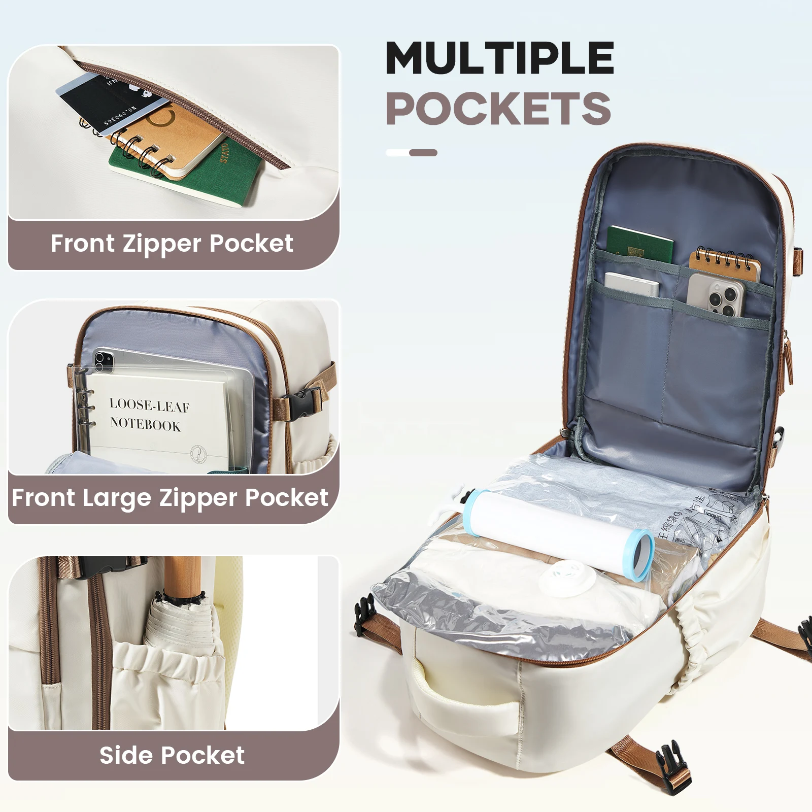 Ryanair Wizzair 40x30x20 Travel Aviation Backpack Air Vacuum Storage Bags With Backpack Men Women College Notebook Backpack