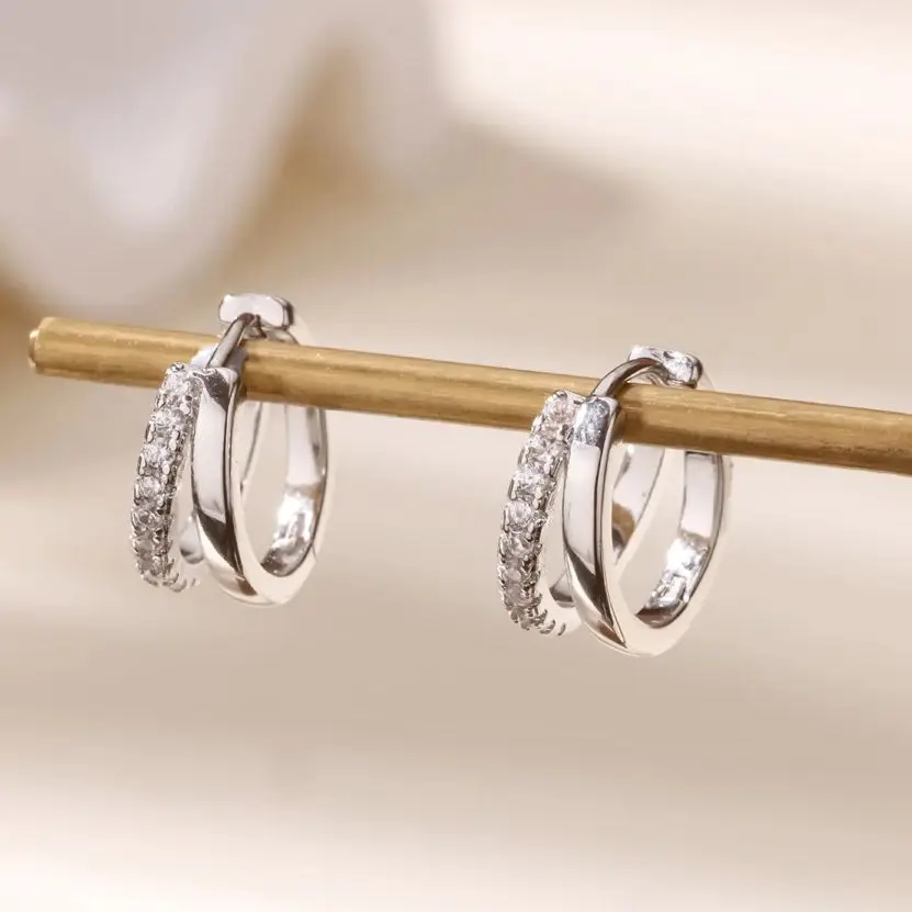 Stainless Steel Gold Color Circle Hoop Earrings for Women