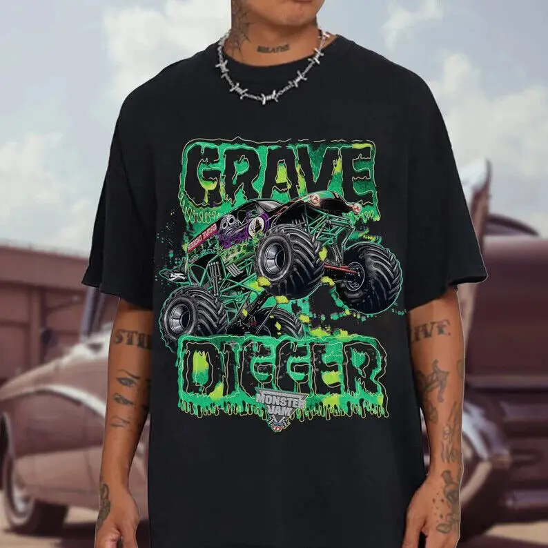 Grave Digger Monster Jam Truck T Shirt, Grave Digger T Shirt Unisex W00602