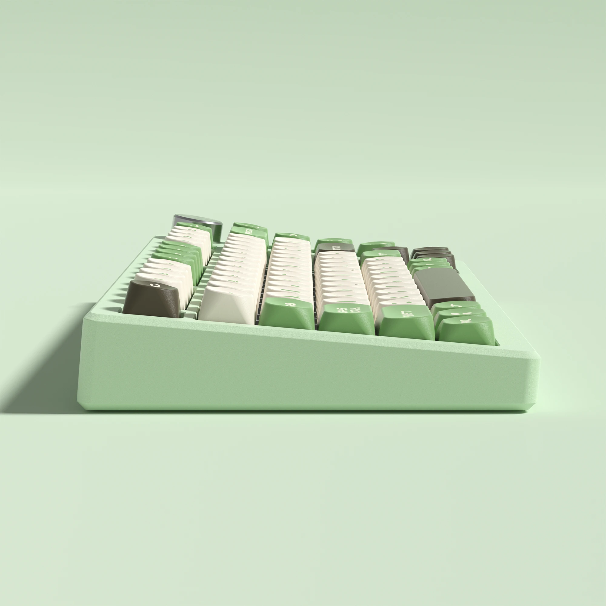 Cherry mx Switch Teclado Gaming Mecânico Green Pine Perfil Moa Pbt Keycaps Faça Você Mesmo Double Shot 61 84 104 Chaves - Imagem 2