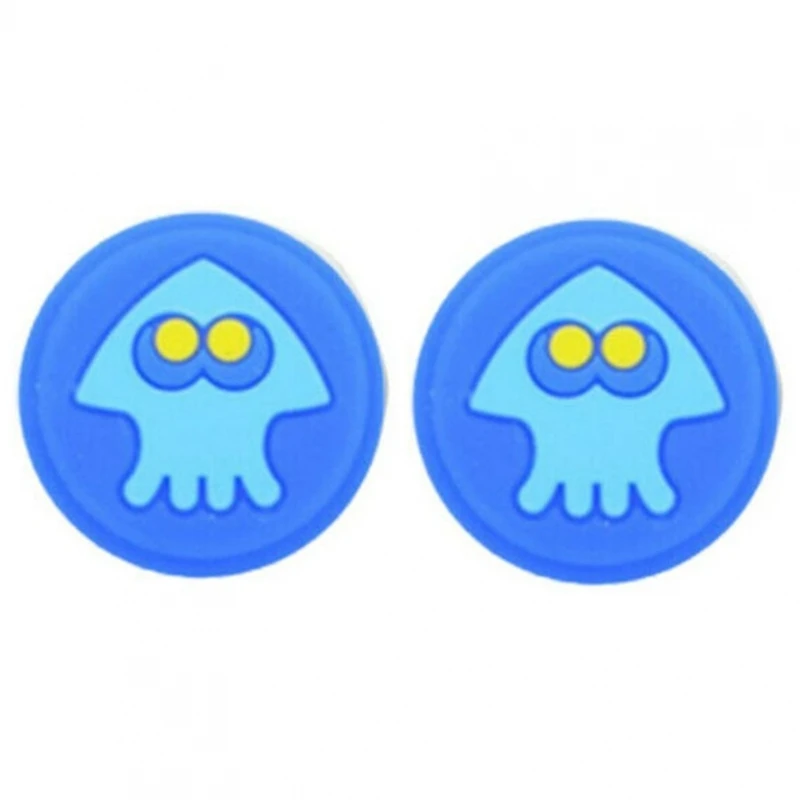 Impugnature Joystick Per Nintendo Switch, Lite, Gomma Protettiva, Squid Inkling Blue # Nintendo Switch (Hac-001, Hac-001(-01)) # Nintendo Switch Lite 