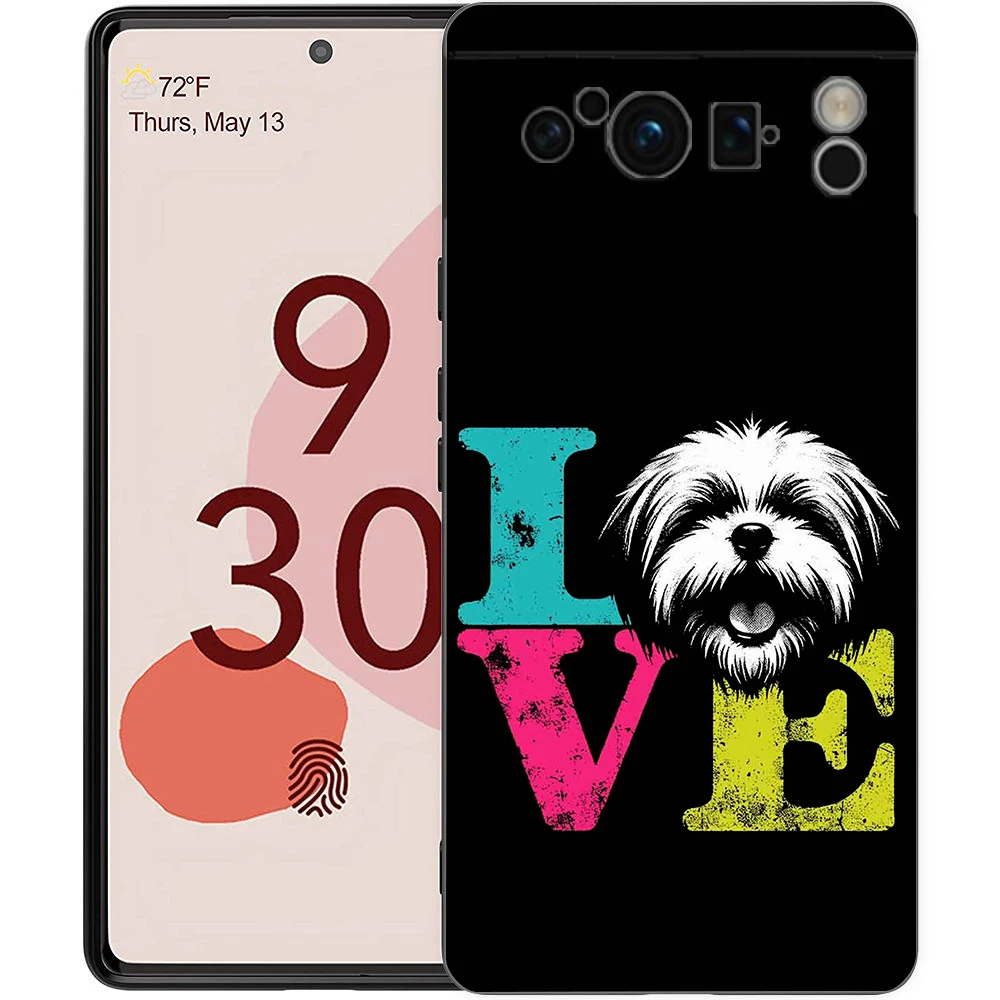 Shih Tzu Art Soft Black TPU Luxury Phone Case