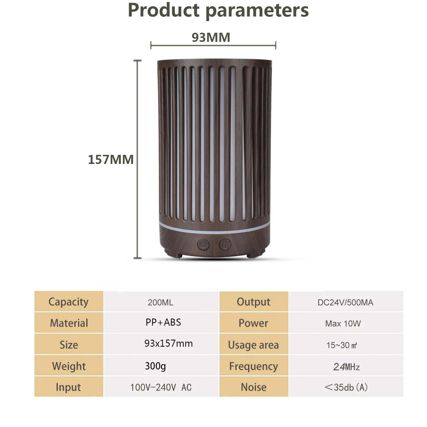 Smart Tuya Aroma Diffuser 400ml App Controlled Air Humidifier_voghion.com