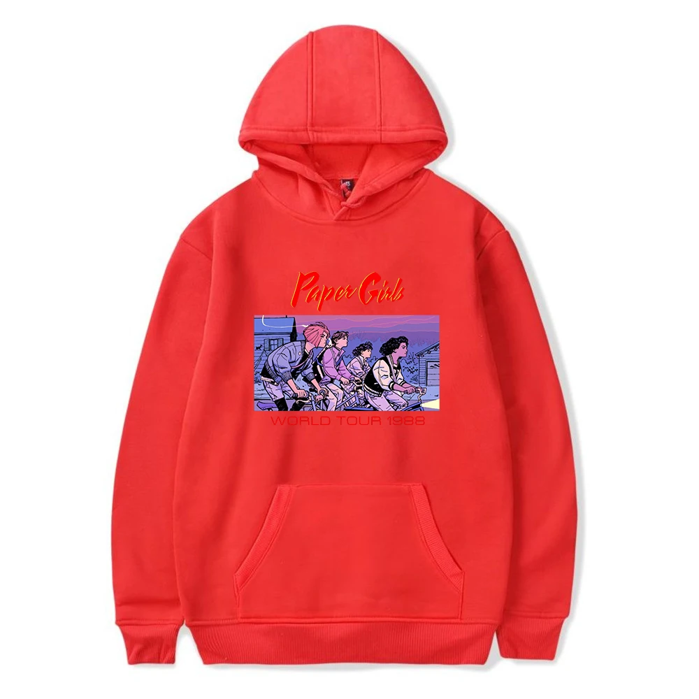 Paper Girls Hoodie Long Sleeve Sweatshirt Men Women Hooded Pullover Casual Style Clothes