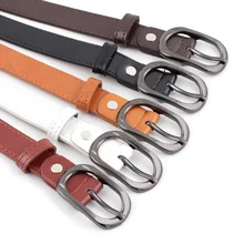 

2019 Korean fashion metal decoration women's wide belt new Pu Japanese buckle simple belt women