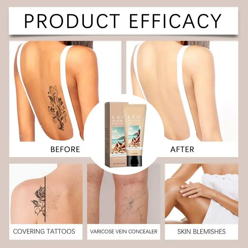 Body Foundation Long-Lasting Leg Makeup Hydrating Foundation Non-Irritating Beauty Concealer Body Coverage Perfector body base