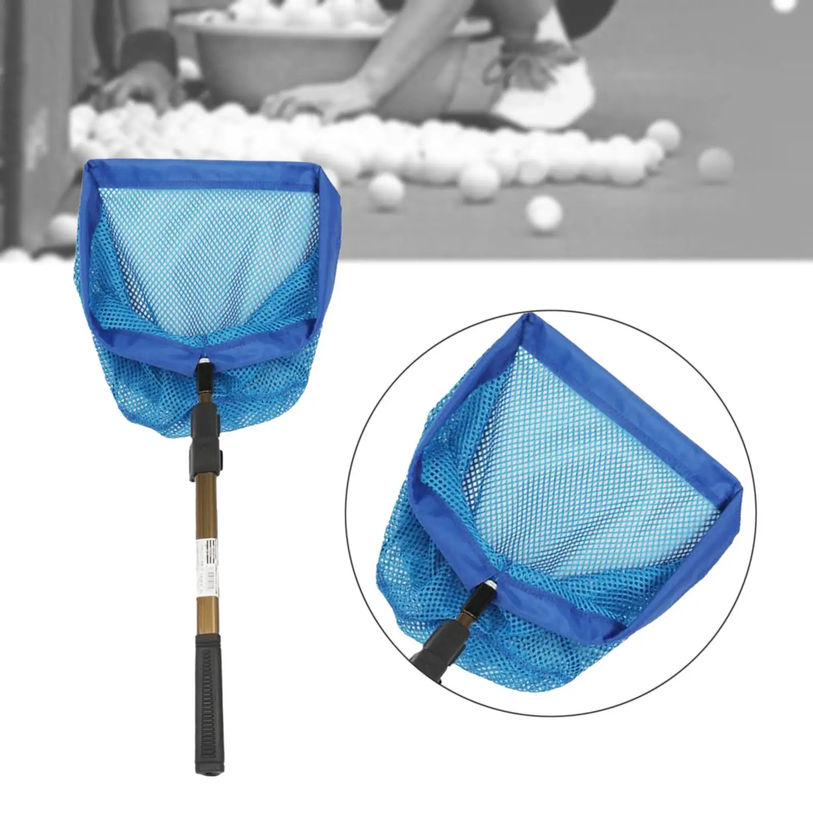 Telescopic Rod Table Tennis Ball Picker, Picking Net Practice Training Tools, Large Capacity Gym Ball Retriever