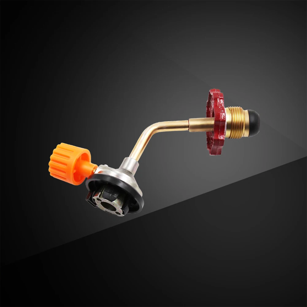 1pcs Outdoor Gas Tank Inflation Valve Cylinder Gas Inflate Kit Camping Butane Gas Refillable Adapter Cylinder Tank Coupler Valve