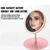 1200 mah LED Makeup Mirror 3 Color Light Adjustment  Light Up at a Touch Ultra Long Endurance Tray Storage Table Vanity Mirror 3