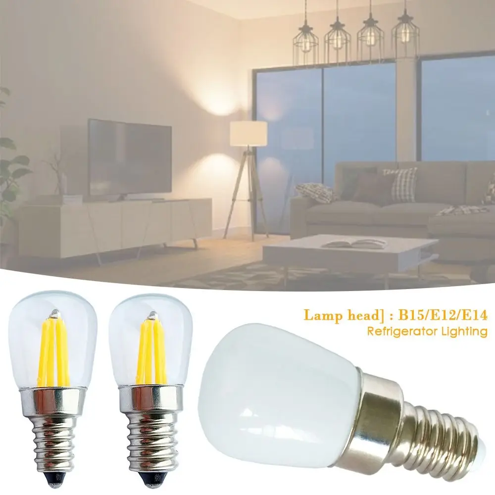 

E14 E12 Connector Led Fridge Bulb T22 White Light Refrigerator Lighting Pygmy Small Screw 3W Fridge LED Lamp Home Decoration