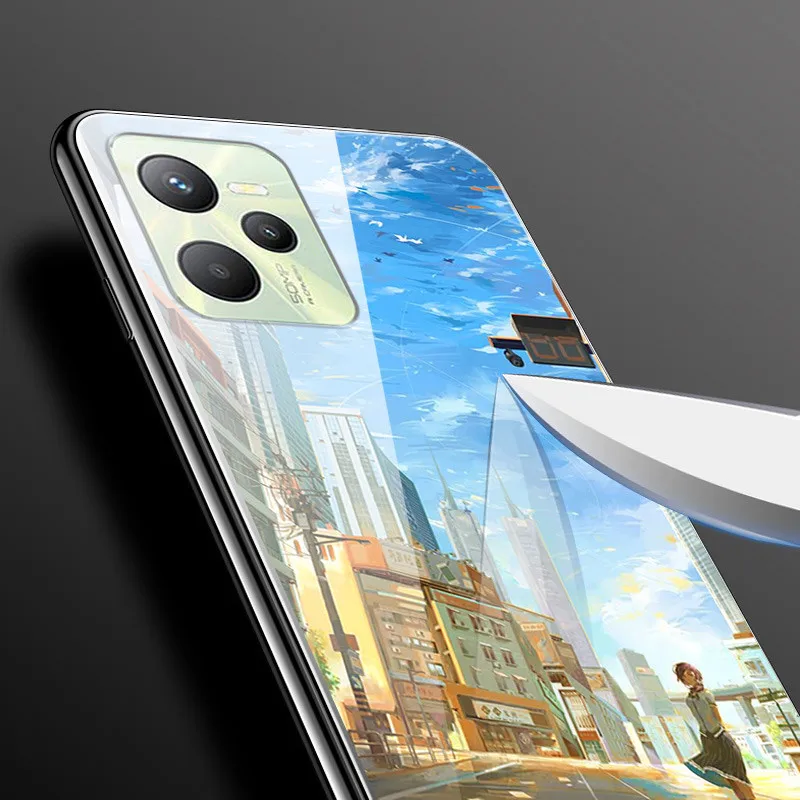 Tempered Glass Fashion Cover with Bumper Protection