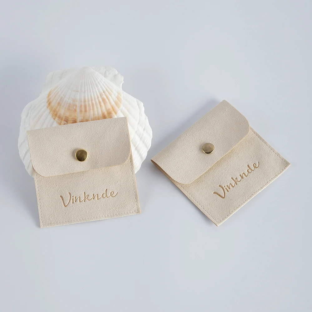 100 Jewelry Gift Pouches Custom Logo Name Christmas Wedding Party Decoration Storage Bag 8x8cm Ring Packaging Organizer Gift Bag