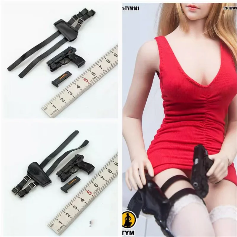 

1/6 Soldier Accessories Leg Suspension Leather Holster Set Give Glasses Model Toy Fit 12'' Action Figure Body In Stock