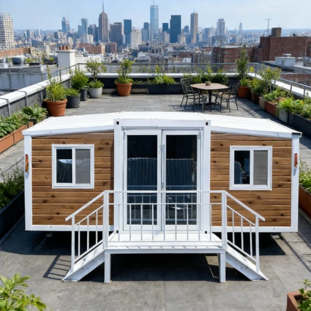 บ้านสำเร็จรูปแบบพับได้ บ้านสำนักงาน บ้านโมดูลาร์ ห้องสวนสำเร็จรูป ห้องกลางแจ้ง และเคบิน 1