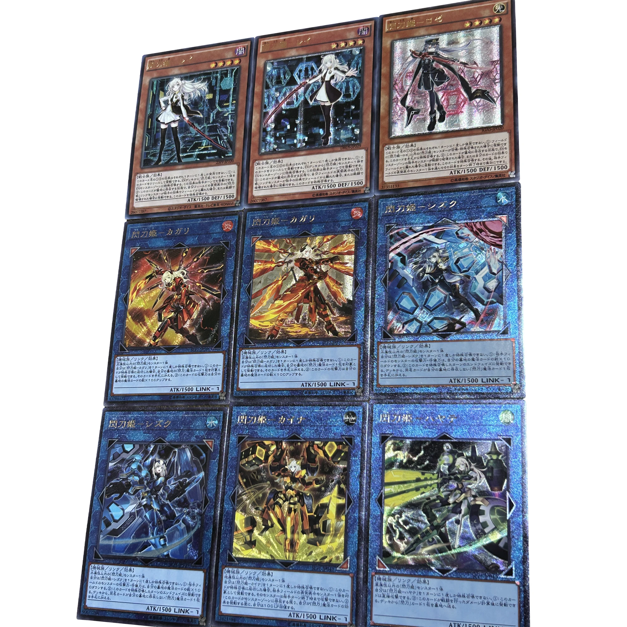 

9 шт./комплект, Yu-Gi-Oh! Грубая флеш-карта серии Sky Striker Ace, игра Sky Striker Ace-Raye, коллекционные аниме карты, Подарочная игрушка