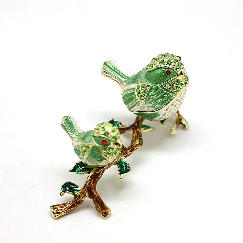 SHINNYGIFTS Double birds on the leaf Trinket Box Jewelry Gift Box lovely Gifts for Girls