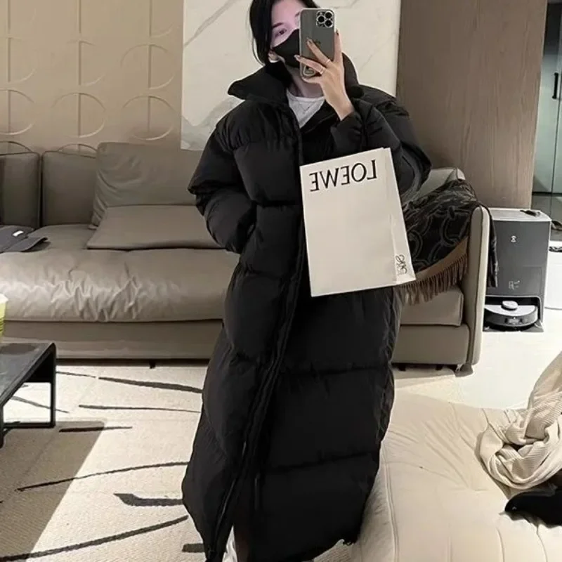 2024 New Women Down Jacket Winter Coat Female Extended Version Parkas Loose Thick Warm Outwear Versatile Leisure Time Overcoat