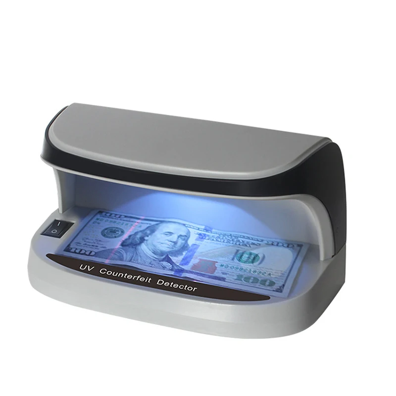 

Portable Desktop Counterfeit Bill Money Detector Cash Currency Banknotes Notes Checker Support Ultraviolet UV and Magnifier