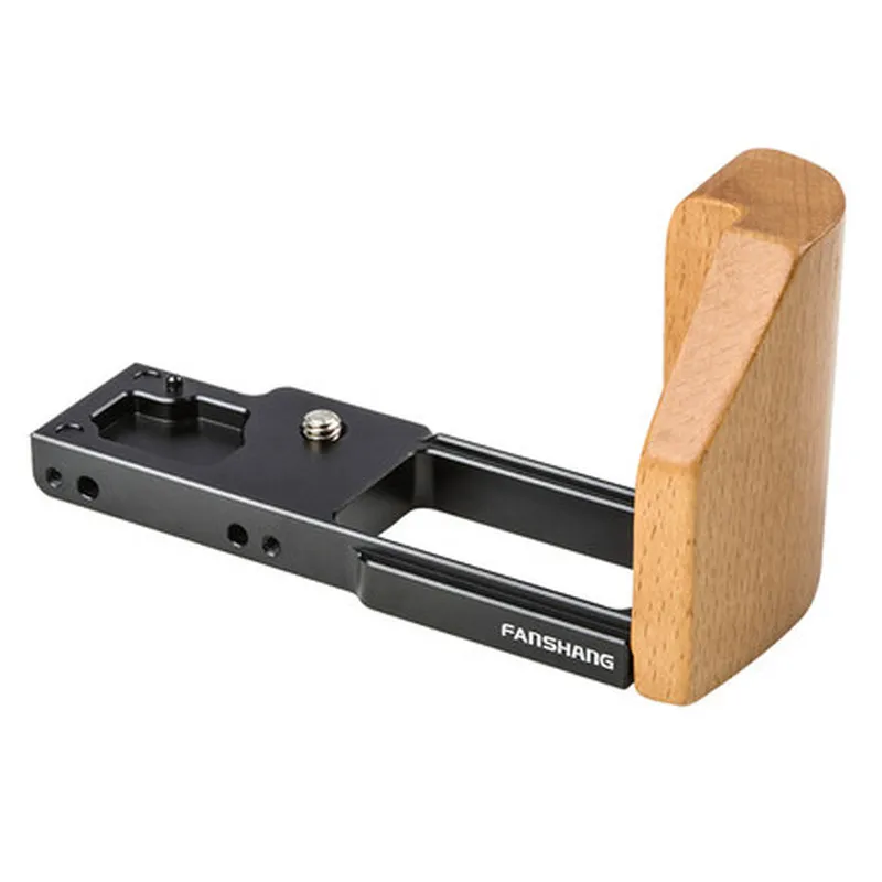 

wooden L Type Bracket Tripod Ball head Quick Release Plate Base Grip Handle For Sigma FP HG-21 Camera Arca-Swiss RRS