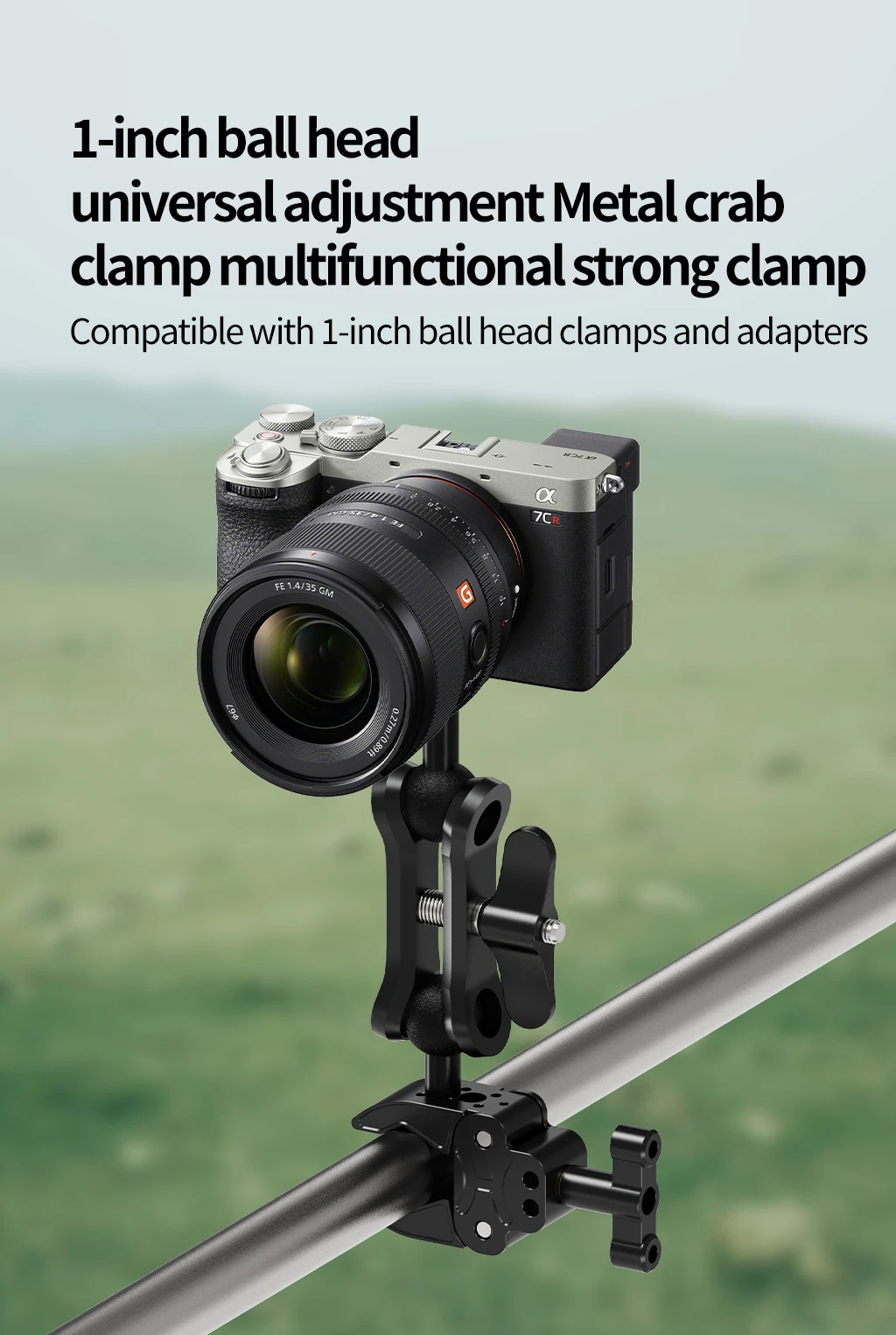 Universal Kugelkopf Super Clamp Einstellbar 15-46mm Lenkerrohrgriff für Gopro Hero Insta360 X5 X4 DJI Kamera Fotografie Rig – Detail 23