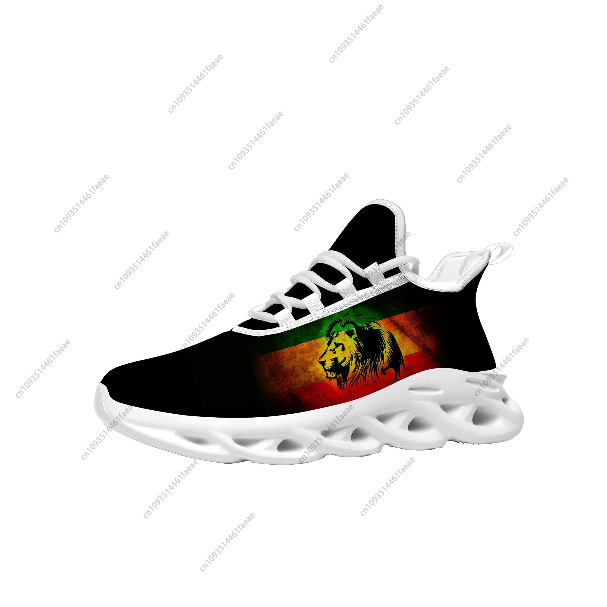 Reggae Rastafarian Rasta Rastafari Lion Of Judah Flats Sneakers Mens Womens Sports Running Shoes Sneaker Customized Made Shoe 3
