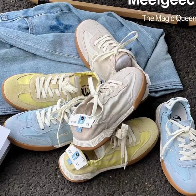 

Designer Women Lolita Sneaker Sports Cartoon Patchwork White Shoes Brand Breathable Thick Heels Sneakers Casual Running Platform