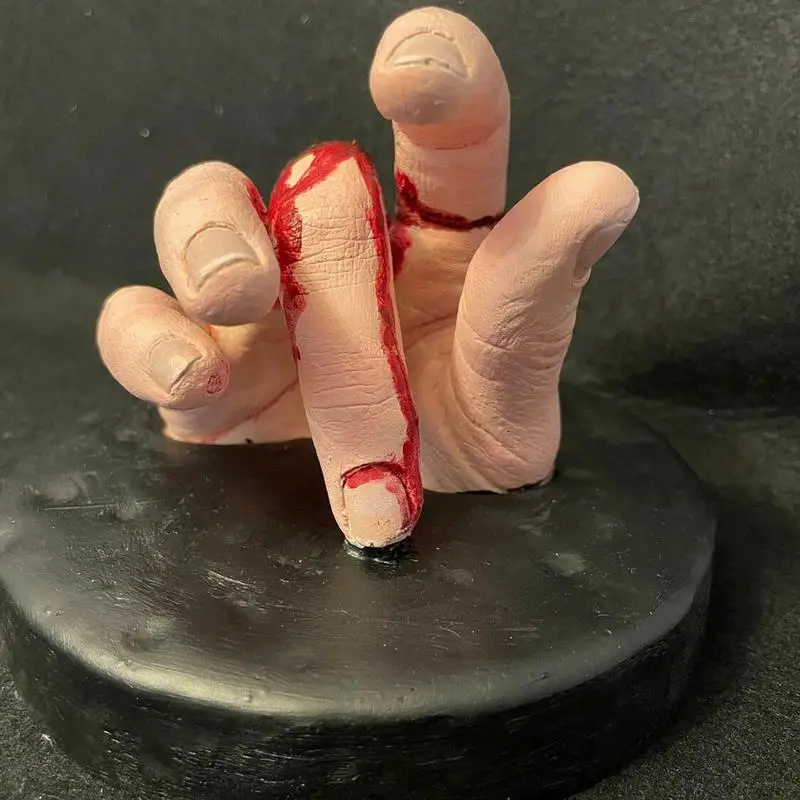 

Severed Finger Statue resin made Halloween Hand Decoration intricate design Artwork Figure for Garden Table halloween decoration