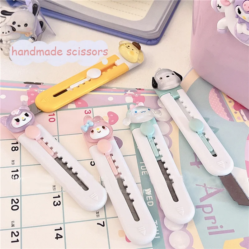 

Kawaii Sanrioed миниатюрные художественные ножницы Hello Kitty моя мелодия безопасность для студентов аккаунт для ручного разделения бумаги Экспресс канцелярские принадлежности