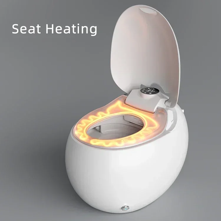 Modern round egg shape electric closestool heated seat automatic intelligent toilet bowl egg shape bathroom smart toilet 4