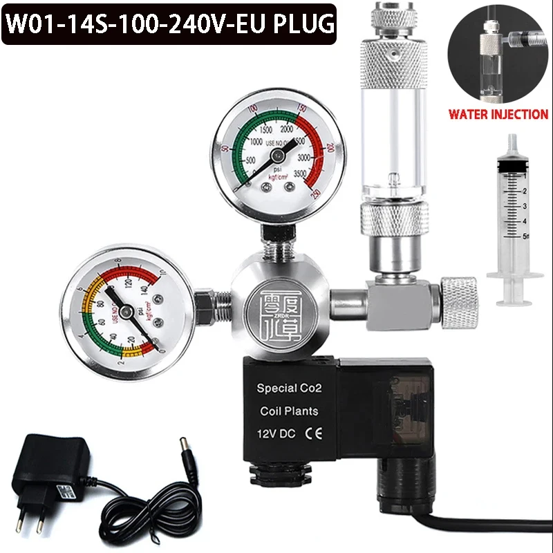 DIY Aquarium CO2 Regulator Kit with Magnetic Solenoid and Check Valve