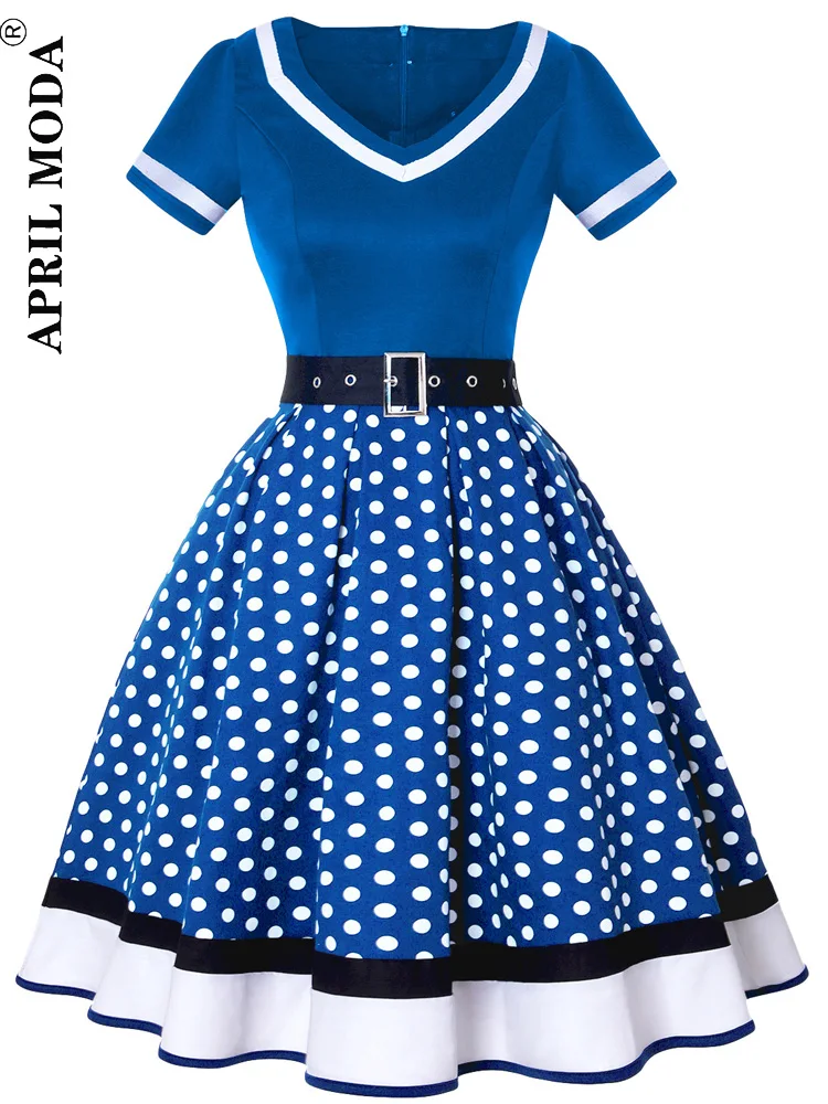 Women's Polka Dot Summer Dress Rockabilly Dresses Women Dresses