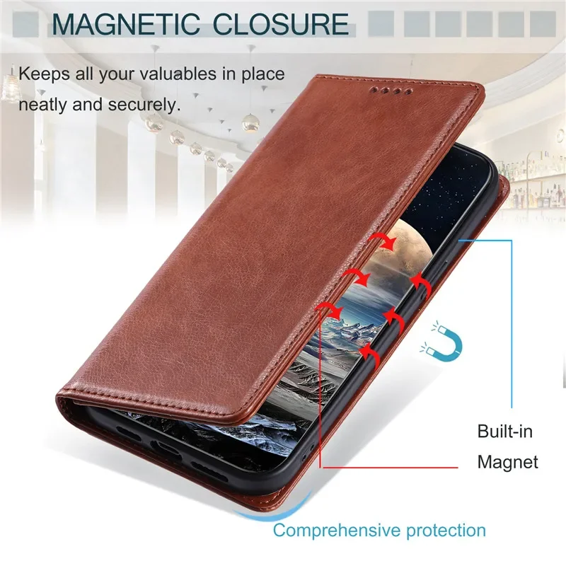 Luxury Magnetic Flip Case For Samsung Galaxy A33 A53 A73 A13 SMA137 A03 A23 M13 4G M23 F23 5G Case Wallet Bag Phone Cover Fundas 3