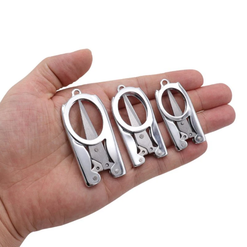 Mini Ciseaux Pliants De Voyage – Inox, Avec Porte-clés Et Boîte Cadeau