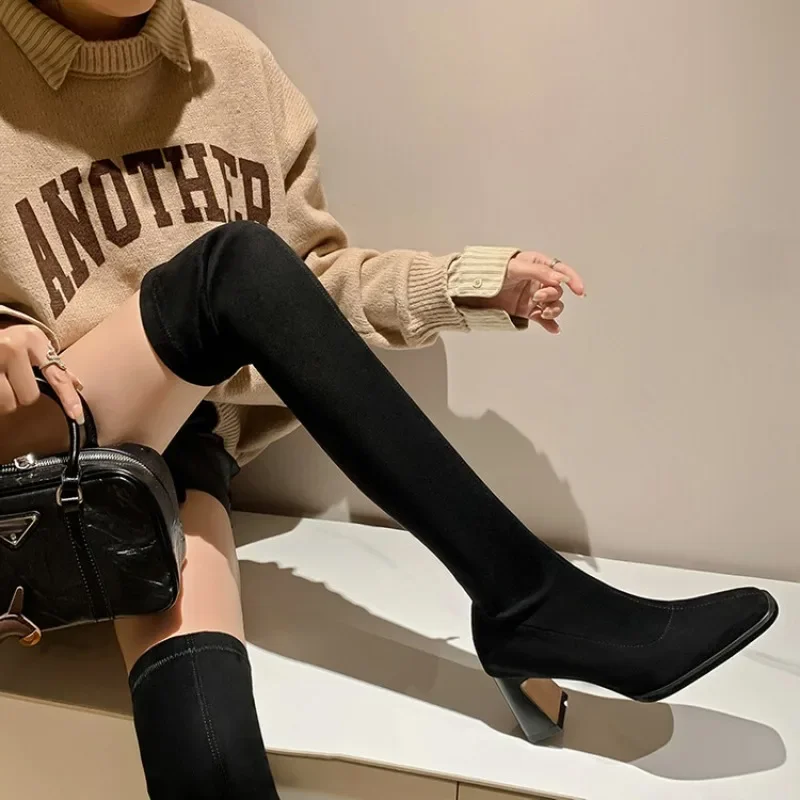 Shoe Overknee Stiefel 34 LeShion Of Chanmeb Women Faux Suede