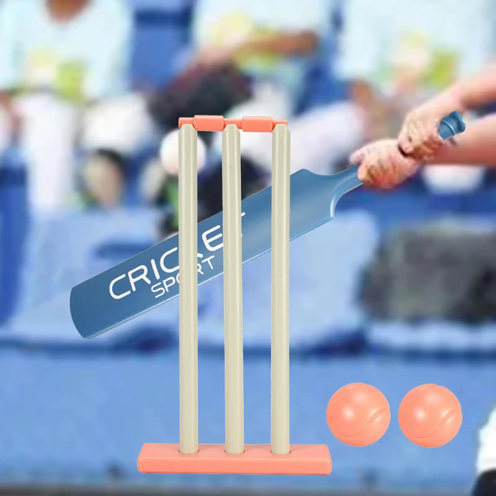 Children Cricket Set Stumps with Stand 2 Balls for Holiday Yard Outdoor Children Cricket Set Stumps with Stand 2 Balls for Holiday Yard Outdoor