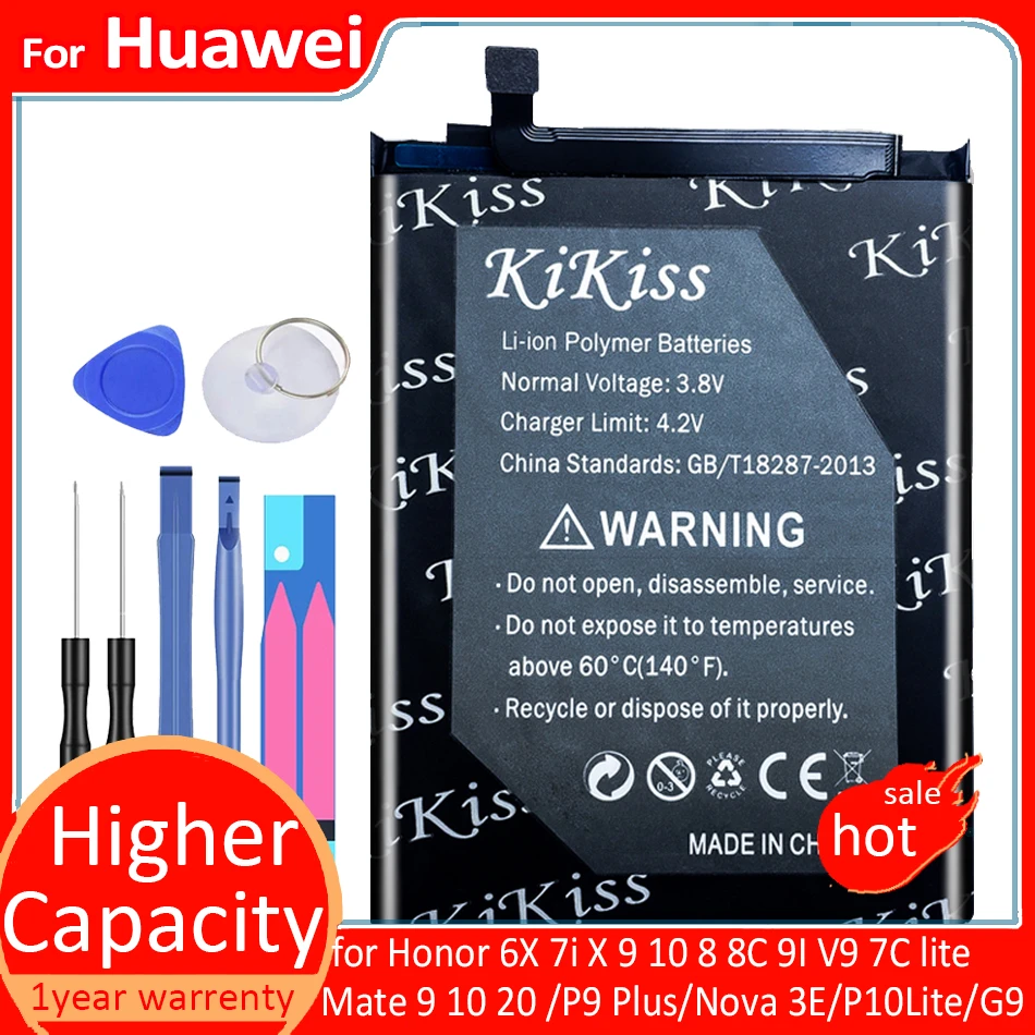 Batería para Huawei Honor 6 4X 6X 7i X 9 10 Mate 9 10 20 SE Honor 8 8C 9I  7X 9 lite P9 Plus Nova 3E P10Lite G9 Honor V9 5C 7C|Baterías para teléfonos  móviles| - AliExpress